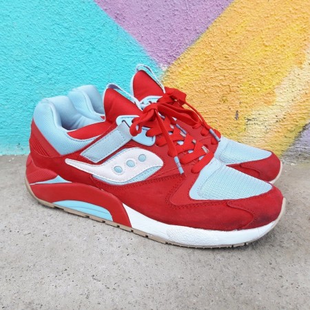 Used Saucony Grid 9000 Suede Red Sky 